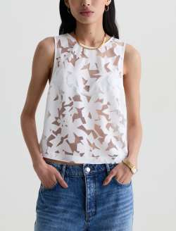 Emilee Top First Bloom Lasercut Shell Tank WOMENS TOPS Photo 2