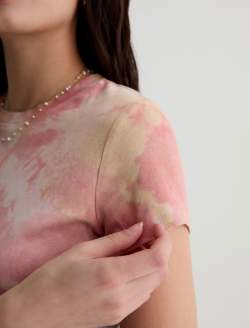Sadie Crew Natural Dye Pink Multi Earth Day Capsule WOMENS TOPS Photo 6