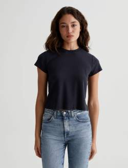 Sadie Crew Ex-Black 90'S Vintage Crop T-Shirt WOMENS TOPS Photo 1