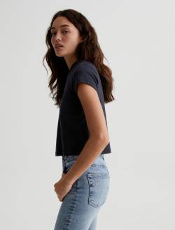 Sadie Crew Ex-Black 90'S Vintage Crop T-Shirt WOMENS TOPS Photo 5