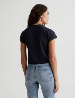 Sadie Crew Ex-Black 90'S Vintage Crop T-Shirt WOMENS TOPS Photo 6