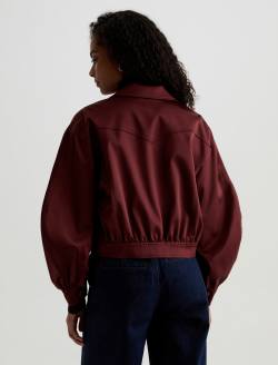 Tana Bomber Jacket Cranberry Western Yoke Bomber Jacket WOMENS TOPS Photo 8
