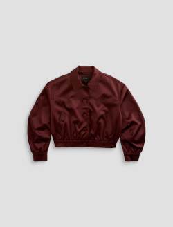 Tana Bomber Jacket Cranberry Western Yoke Bomber Jacket WOMENS TOPS Photo 1