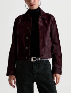 Carly Jacket Cherry Swing Pony Hair Jacket WOMENS TOPS Photo 2