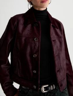 Carly Jacket Cherry Swing Pony Hair Jacket WOMENS TOPS Photo 3
