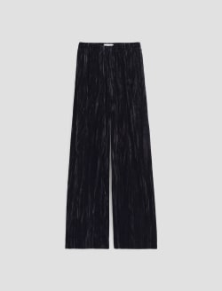 Careen Velvet Super Black Pull-On Wide Leg WOMENS BOTTOMS Photo 1