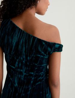 Rachel Velvet Deep Lagoon Cold Shoulder Top WOMENS TOPS Photo 7