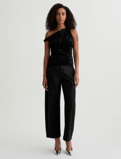 Rachel Velvet Super Black Cold Shoulder Top WOMENS TOPS Photo 5