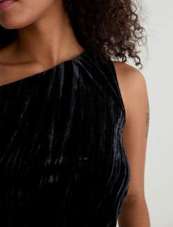 Rachel Velvet Super Black Cold Shoulder Top WOMENS TOPS Photo 6