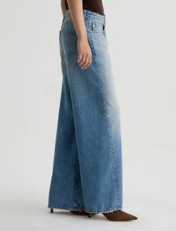 Adria Twisted Leg Jean Archaic Blue Low-Rise Wide Leg WOMENS BOTTOMS Photo 5