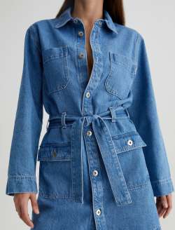 Luisa Dress Carmel Shore Long Sleeve Shirt Dress WOMENS TOPS Photo 3