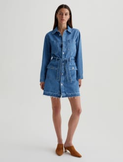 Luisa Dress Carmel Shore Long Sleeve Shirt Dress WOMENS TOPS Photo 5