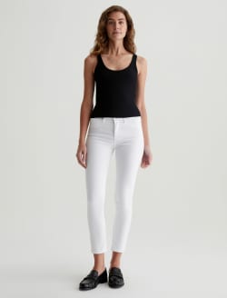 Prima Crop White Cigarette Crop WOMENS BOTTOMS Photo 1