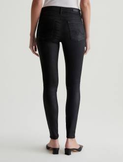 Farrah Skinny Ankle Leatherette Super Black Mid-Rise Skinny Ankle WOMENS BOTTOMS Photo 8