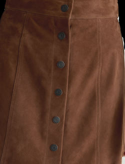 Evie Suede Skirt Toffee Suede A-Line Mini Skirt WOMENS BOTTOMS Photo 7