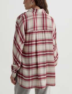 Sawtelle Shirt Desert Plaid Grey Multi Relaxed Button Up WOMENS TOPS Photo 8