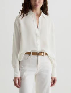 Sawtelle Shirt Powder Relaxed Button up WOMENS TOPS Photo 2
