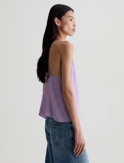 Jada Tank Grape Crepe Silk Vee Neck Cami WOMENS TOPS Photo 4