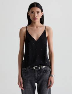Jada Tank Rock Star Crepe Silk Vee Neck Cami WOMENS TOPS Photo 2