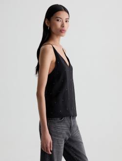 Jada Tank Rock Star Crepe Silk Vee Neck Cami WOMENS TOPS Photo 4