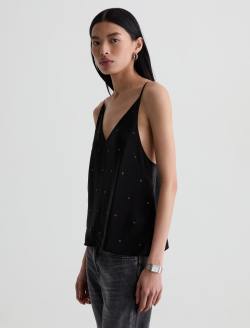 Jada Tank Rock Star Crepe Silk Vee Neck Cami WOMENS TOPS Photo 7