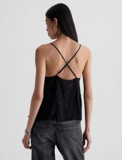 Jada Tank Rock Star Crepe Silk Vee Neck Cami WOMENS TOPS Photo 8