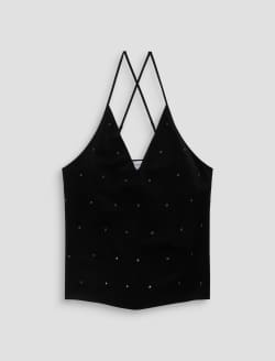 Jada Tank Rock Star Crepe Silk Vee Neck Cami WOMENS TOPS Photo 1