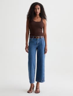Saige Wide Leg Crop Jean Malbec Mid-Rise Fit WOMENS BOTTOMS Photo 2