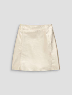 Maria Skirt Golden Encore Leather A-Line Mini Skirt WOMENS BOTTOMS Photo 1
