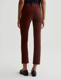 Mari Corduroy Bordeaux Rouge Corduroy Mid-Rise Slim Straight WOMENS BOTTOMS Photo 8