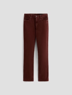 Mari Corduroy Bordeaux Rouge Corduroy Mid-Rise Slim Straight WOMENS BOTTOMS Photo 1