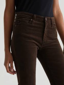 Mari Corduroy Rich Umber Corduroy Mid-Rise Slim Straight WOMENS BOTTOMS Photo 4