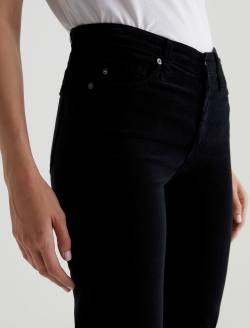 Mari Corduroy Super Black Corduroy Mid-Rise Slim Straight WOMENS BOTTOMS Photo 4