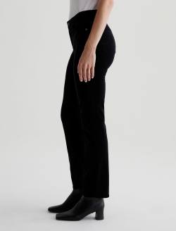 Mari Corduroy Super Black Corduroy Mid-Rise Slim Straight WOMENS BOTTOMS Photo 6