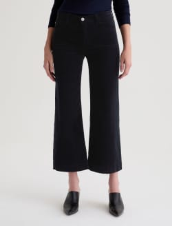 Saige Wide Leg Crop Corduroy Super Black Mid-Rise Fit WOMENS BOTTOMS Photo 3