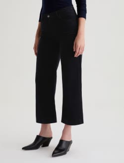 Saige Wide Leg Crop Corduroy Super Black Mid-Rise Fit WOMENS BOTTOMS Photo 6