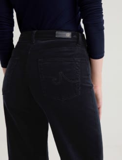 Saige Wide Leg Crop Corduroy Super Black Mid-Rise Fit WOMENS BOTTOMS Photo 7