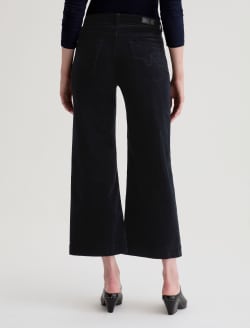 Saige Wide Leg Crop Corduroy Super Black Mid-Rise Fit WOMENS BOTTOMS Photo 8