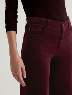 Saige Wide Leg Crop Corduroy Winery Mid-Rise Fit WOMENS BOTTOMS Photo 4