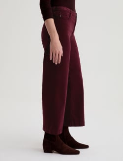 Saige Wide Leg Crop Corduroy Winery Mid-Rise Fit WOMENS BOTTOMS Photo 5