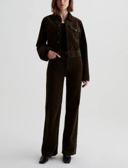 Kora Corduroy Rich Umber Corduroy High-Rise Wide Leg WOMENS BOTTOMS Photo 2