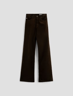 Kora Corduroy Rich Umber Corduroy High-Rise Wide Leg WOMENS BOTTOMS Photo 1