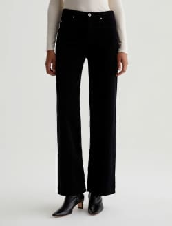 Kora Corduroy Super Black Corduroy High-Rise Wide Leg WOMENS BOTTOMS Photo 3