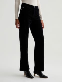 ★SATUR★ W Soft Corduroy Semi Flare Pants Black Ash Black Corduroy Sailor Flare Pants By Rolla's – Black Salt