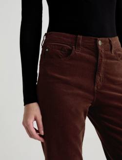 Brinley Corduroy Coffee Bean Corduroy Mid-Rise Straight WOMENS BOTTOMS Photo 4