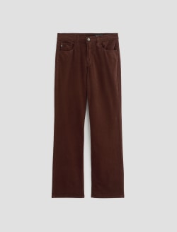 Brinley Corduroy Coffee Bean Corduroy Mid-Rise Straight WOMENS BOTTOMS Photo 1