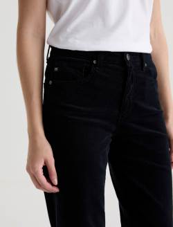 Brinley Corduroy Super Black Mid-Rise Straight WOMENS BOTTOMS Photo 4