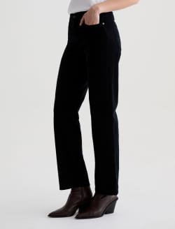 Brinley Corduroy Super Black Mid-Rise Straight WOMENS BOTTOMS Photo 6