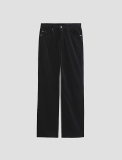 Brinley Corduroy Super Black Mid-Rise Straight WOMENS BOTTOMS Photo 1