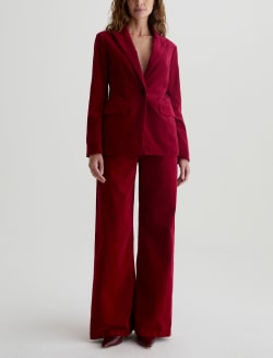 Stella Corduroy Deep Magenta Low Slung Palazzo WOMENS BOTTOMS Photo 2